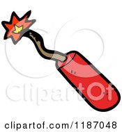 Cartoon Of A Stick Of Dynamite Royalty Free Vector Illustration by lineartestpilot