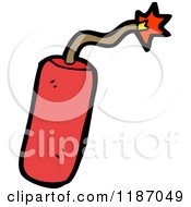 Cartoon Of A Stick Of Dynamite Royalty Free Vector Illustration by lineartestpilot