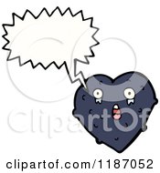 Cartoon Of A Blue Crying Heart Speaking Royalty Free Vector Illustration