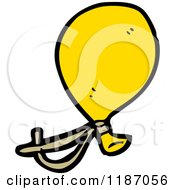 Cartoon Of A Yellow Balloon Royalty Free Vector Illustration