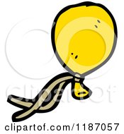 Cartoon Of A Yellow Balloon Royalty Free Vector Illustration