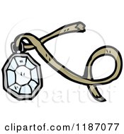 Cartoon Of A Jewel Necklace Royalty Free Vector Illustration