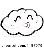 Cartoon Of A Windy Cloud Royalty Free Vector Illustration