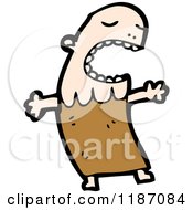Cartoon Of A Native Royalty Free Vector Illustration by lineartestpilot