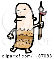 Cartoon Of A Native Royalty Free Vector Illustration by lineartestpilot