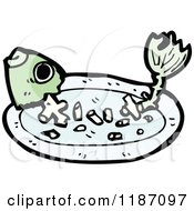 Cartoon Of Fishbones Royalty Free Vector Illustration by lineartestpilot