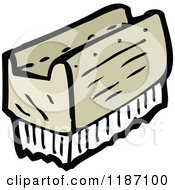 Cartoon Of A Scrub Brush Royalty Free Vector Illustration by lineartestpilot