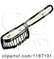 Cartoon Of A Hairbrush Royalty Free Vector Illustration