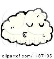 Cartoon Of A Windy Cloud Blowing Royalty Free Vector Illustration by lineartestpilot