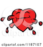 Cartoon Of A Heart With Valves Royalty Free Vector Illustration