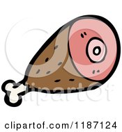 Cartoon Of A Big Drumstick Royalty Free Vector Illustration by lineartestpilot