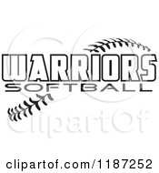 Poster, Art Print Of Warrior Softball Text Over Stitches