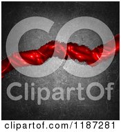 Poster, Art Print Of 3d Concrete Background Splitting With Red