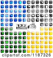 Poster, Art Print Of Colorful Shopping Cart Website Icons