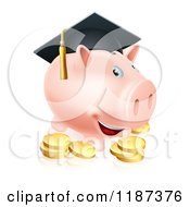 Poster, Art Print Of Graduate Piggy Bank With Gold Coins