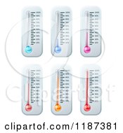 Clipart Of Colorful Thermometer With Goal Percent Marks Royalty Free Vector Illustration