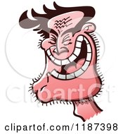 Cartoon Of A Bad Guy Laughing Royalty Free Vector Clipart