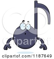 Cartoon Of A Surprised Music Note Mascot Royalty Free Vector Clipart