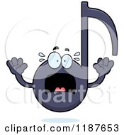 Cartoon Of A Screaming Music Note Mascot Royalty Free Vector Clipart