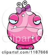 Cartoon Of A Mad Pink Female Monster Royalty Free Vector Clipart by Cory Thoman