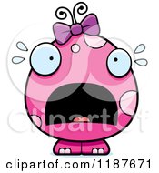 Poster, Art Print Of Scared Pink Female Monster