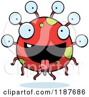 Cartoon Of A Hungry Eyeball Monster Royalty Free Vector Clipart