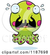 Cartoon Of A Scared Tentacled Monster Royalty Free Vector Clipart by Cory Thoman