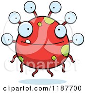 Cartoon Of A Happy Eyeball Monster Royalty Free Vector Clipart