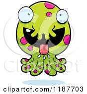 Cartoon Of A Hungry Tentacled Monster Royalty Free Vector Clipart