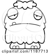 Poster, Art Print Of Black And White Depressed Furry Monster