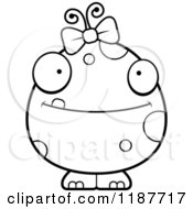 Poster, Art Print Of Black And White Happy Female Monster