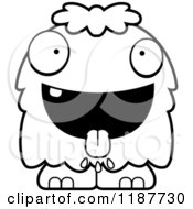 Poster, Art Print Of Black And White Hungry Furry Monster