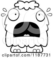 Poster, Art Print Of Black And White Scared Furry Monster