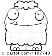 Poster, Art Print Of Black And White Happy Furry Monster