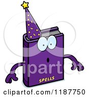 Surprised Magic Spell Book Mascot