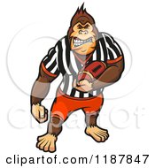 Clipart Of A Gorilla Football Referee Royalty Free Vector Illustration