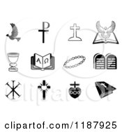 Poster, Art Print Of Black And White Christian Icons 2