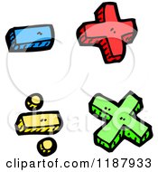 Cartoon Of Math Symbols Royalty Free Vector Illustration by lineartestpilot