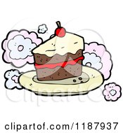 Cartoon Of A Piece Of Cake Royalty Free Vector Illustration