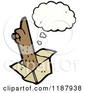 Poster, Art Print Of Arm Coiming Out Of A Box Thinking