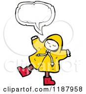Poster, Art Print Of Child Wearing A Raincoat
