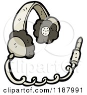 Cartoon Of Headphones Royalty Free Vector Illustration by lineartestpilot