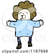 Cartoon Of A Person Wearing A Sweater Royalty Free Vector Illustration