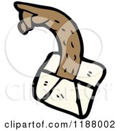 Cartoon Of An Arm Coming Out Of An Envelope Royalty Free Vector Illustration