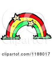 Cartoon Of A Rainbow Royalty Free Vector Illustration by lineartestpilot