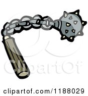Cartoon Of A Mace Royalty Free Vector Illustration by lineartestpilot