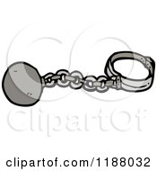 Cartoon Of A Ball And Chain Royalty Free Vector Illustration by lineartestpilot