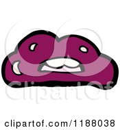Cartoon Of Purple Lips Royalty Free Vector Illustration