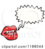 Cartoon Of Vampire Lips Speaking Royalty Free Vector Illustration by lineartestpilot