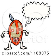 Cartoon Of A Witch Doctor Speaking Royalty Free Vector Illustration by lineartestpilot